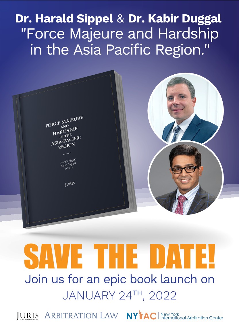 [Supporting Event] NYIAC Talks Book Launch: Force Majeure and Hardship in the Asia Pacific Region
