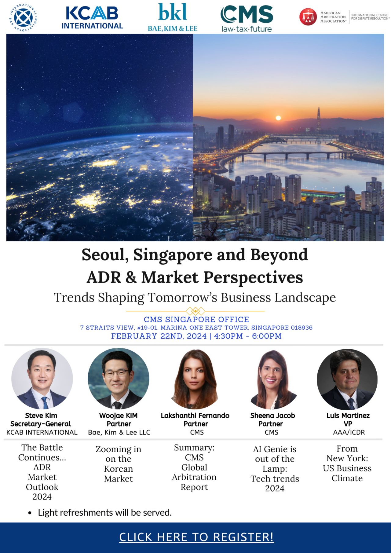[Seminar] Seoul, Singapore and Beyond, ADR & Market Perspectives